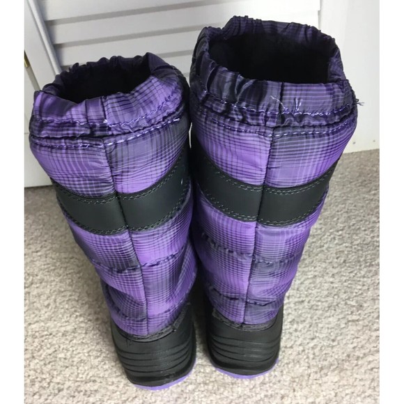Kamik Size 4 Purple Plaid Winter Snow Boot GUC - Picture 6 of 8